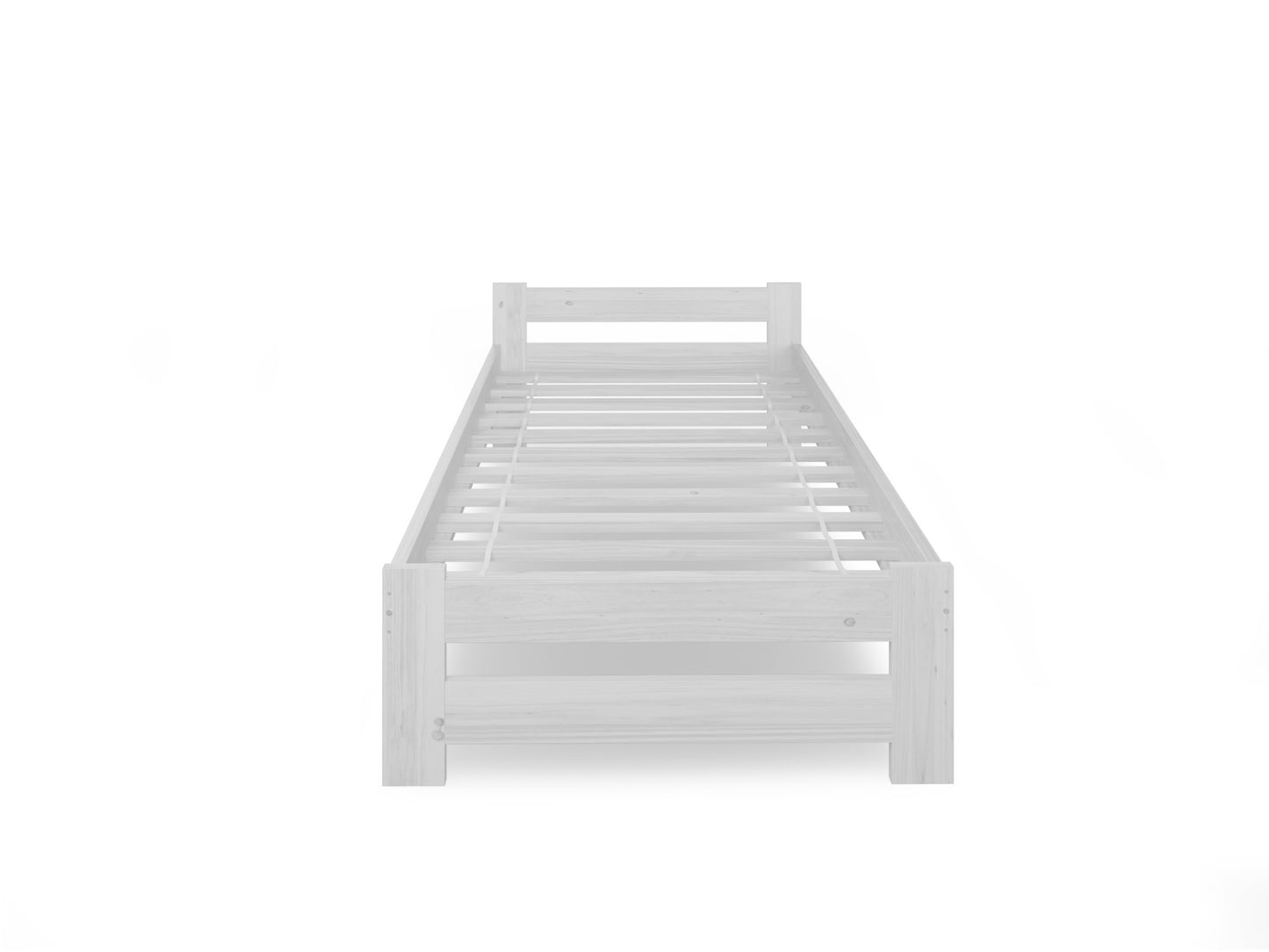 Holzbett mit Lattenrost Modern Bett Bed Kiefer Massiv Bettgestell Einzelbett Massivholzbett Klassisch | Komfortabel & Langlebig | Skandinavisch Boho Landhaus