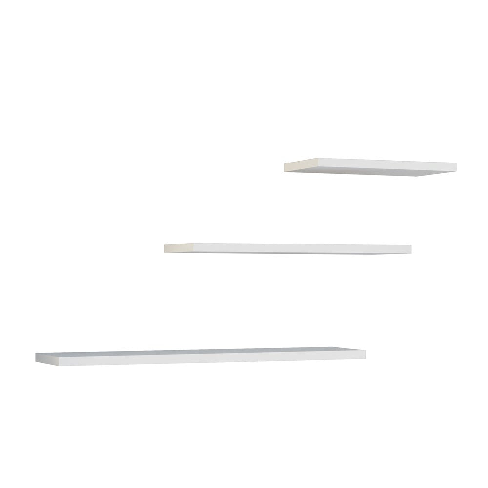 Etagère murale 3 pièces 30 cm, 45 cm et 60 cm de large, étagère murale, étagère flottante blanche pour livres, tableaux, décoration, salon, chambre, salle à manger, couloir