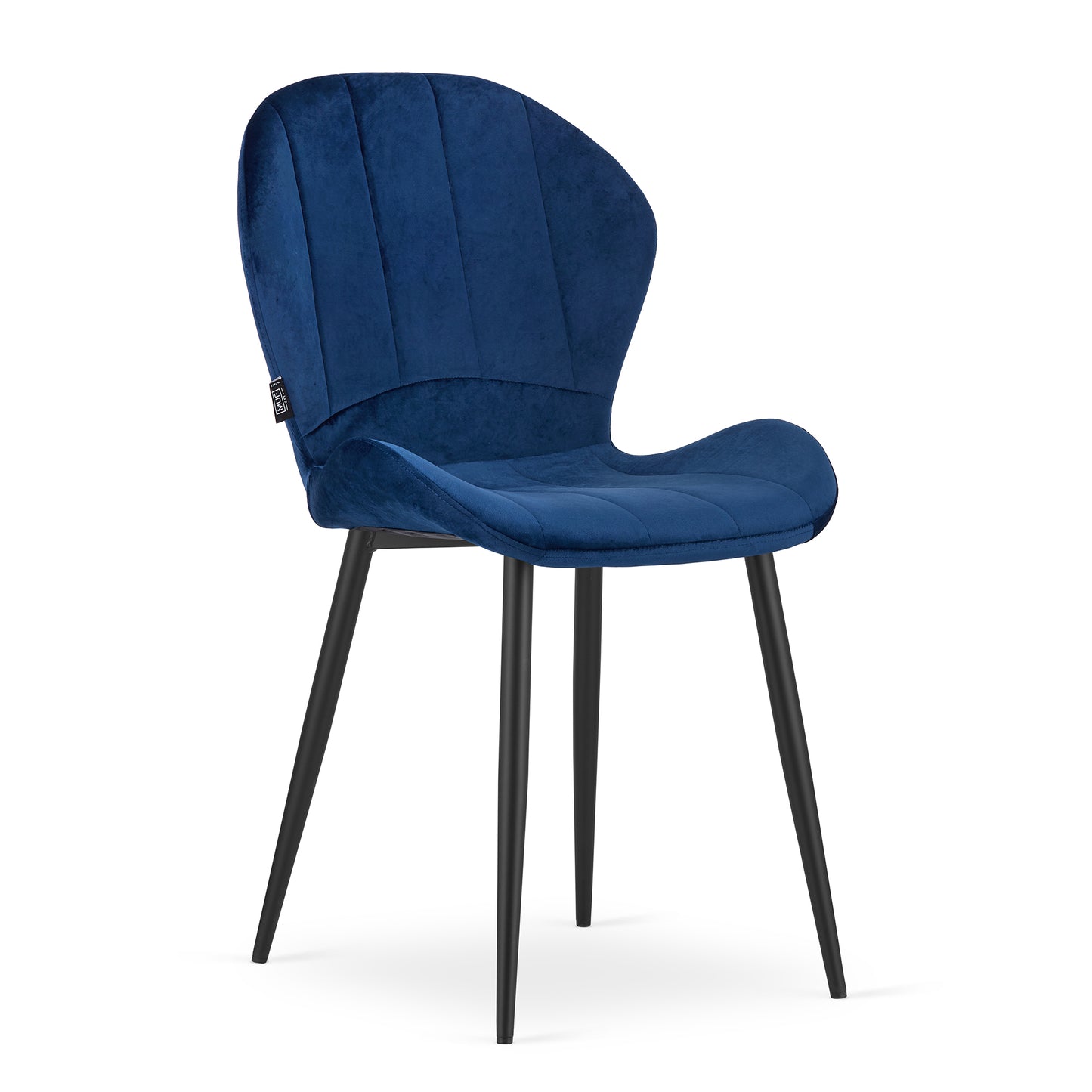 Chaise de salle à manger chaise rembourrée en tissu velours, pieds en métal noir, chaise de bureau, chaise de cuisine, charge d'assise de 120 kg, 62 x 50,5 x 86 cm