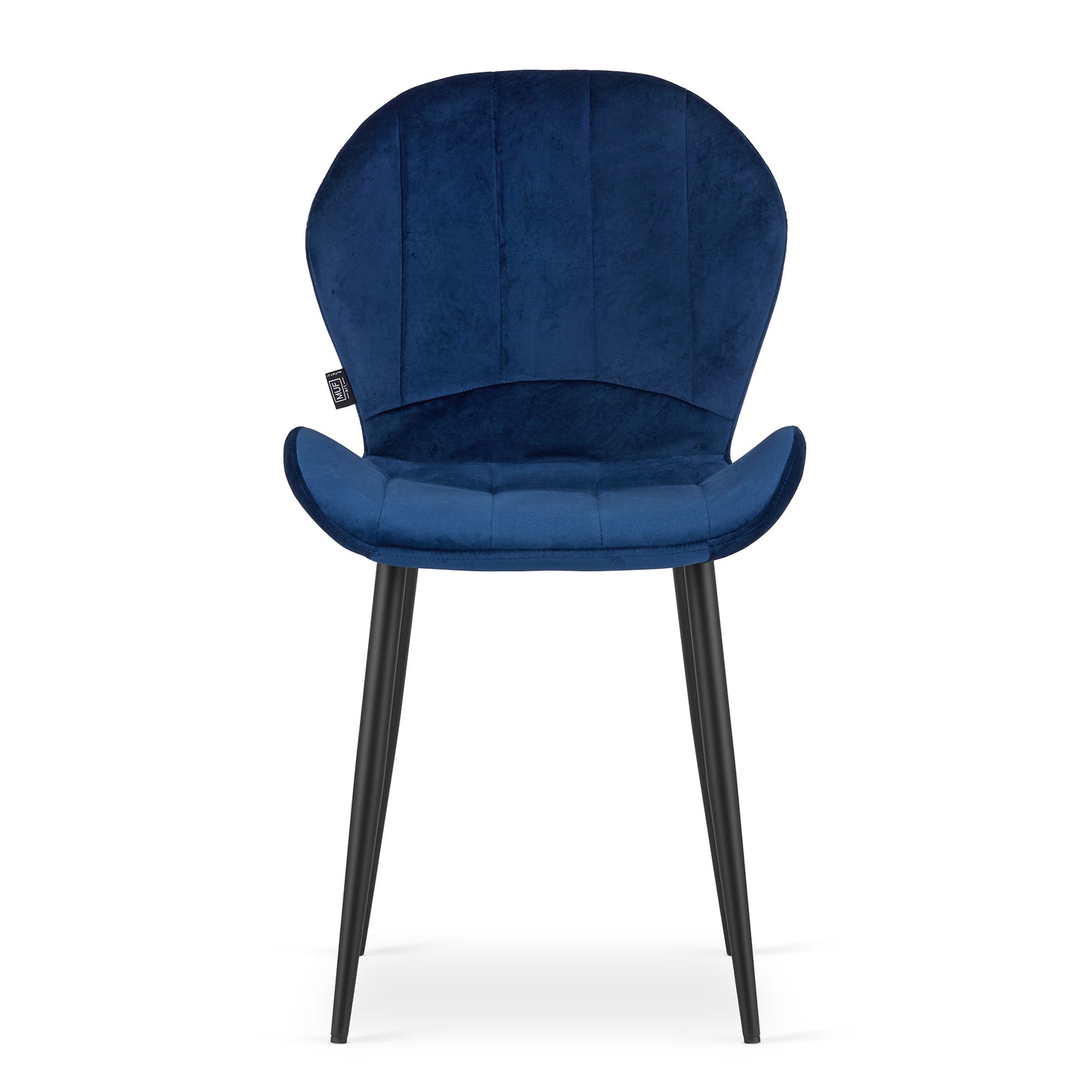 Chaise de salle à manger chaise rembourrée en tissu velours, pieds en métal noir, chaise de bureau, chaise de cuisine, charge d'assise de 120 kg, 62 x 50,5 x 86 cm