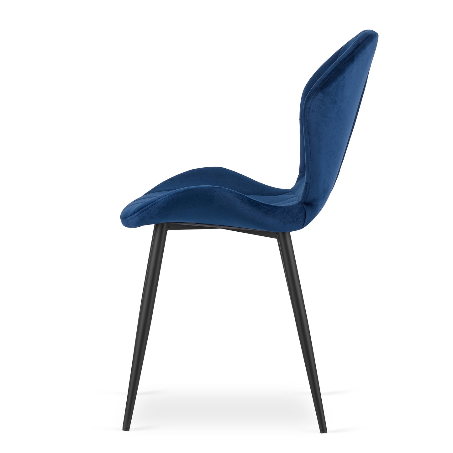 Chaise de salle à manger chaise rembourrée en tissu velours, pieds en métal noir, chaise de bureau, chaise de cuisine, charge d'assise de 120 kg, 62 x 50,5 x 86 cm