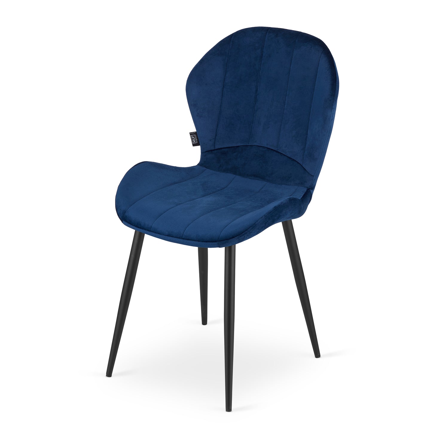 Chaise de salle à manger chaise rembourrée en tissu velours, pieds en métal noir, chaise de bureau, chaise de cuisine, charge d'assise de 120 kg, 62 x 50,5 x 86 cm