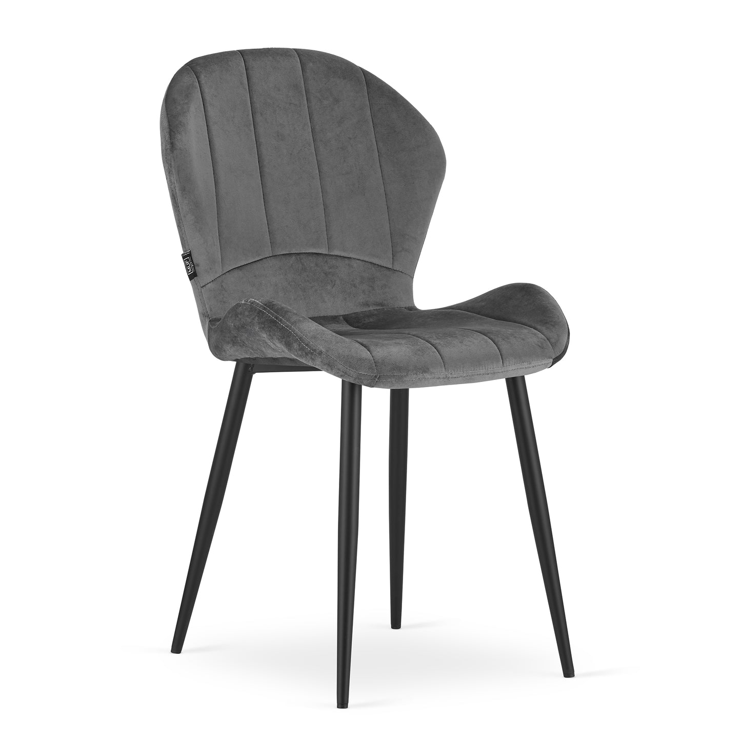 Chaise de salle à manger chaise rembourrée en tissu velours, pieds en métal noir, chaise de bureau, chaise de cuisine, charge d'assise de 120 kg, 62 x 50,5 x 86 cm