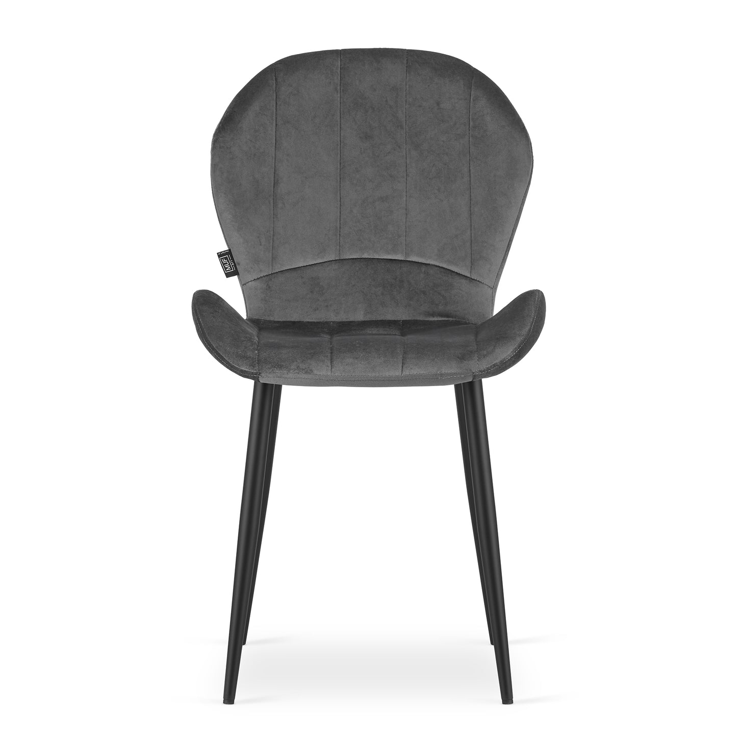 Chaise de salle à manger chaise rembourrée en tissu velours, pieds en métal noir, chaise de bureau, chaise de cuisine, charge d'assise de 120 kg, 62 x 50,5 x 86 cm