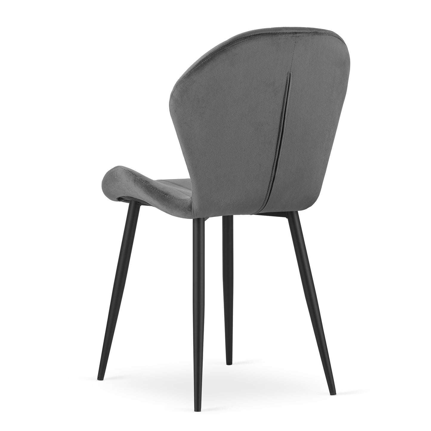 Chaise de salle à manger chaise rembourrée en tissu velours, pieds en métal noir, chaise de bureau, chaise de cuisine, charge d'assise de 120 kg, 62 x 50,5 x 86 cm