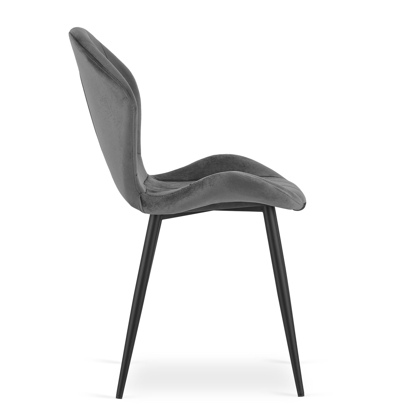 Chaise de salle à manger chaise rembourrée en tissu velours, pieds en métal noir, chaise de bureau, chaise de cuisine, charge d'assise de 120 kg, 62 x 50,5 x 86 cm