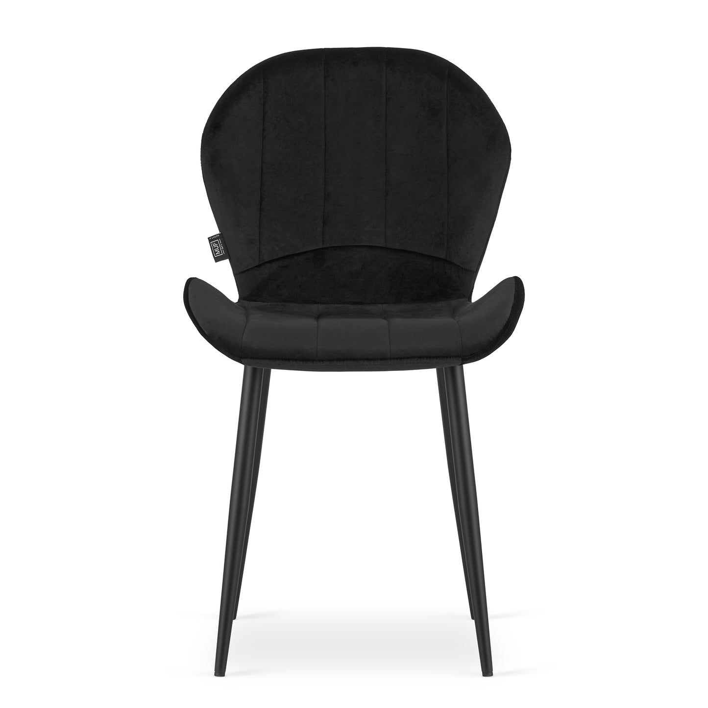 Chaise de salle à manger chaise rembourrée en tissu velours, pieds en métal noir, chaise de bureau, chaise de cuisine, charge d'assise de 120 kg, 62 x 50,5 x 86 cm