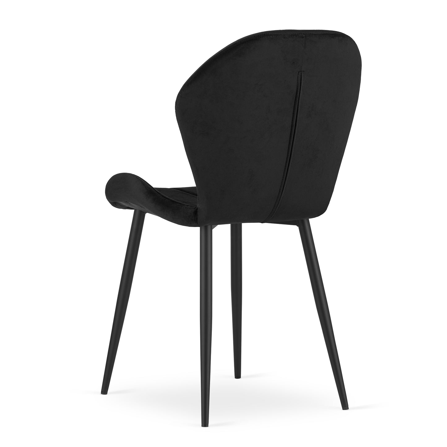 Chaise de salle à manger chaise rembourrée en tissu velours, pieds en métal noir, chaise de bureau, chaise de cuisine, charge d'assise de 120 kg, 62 x 50,5 x 86 cm