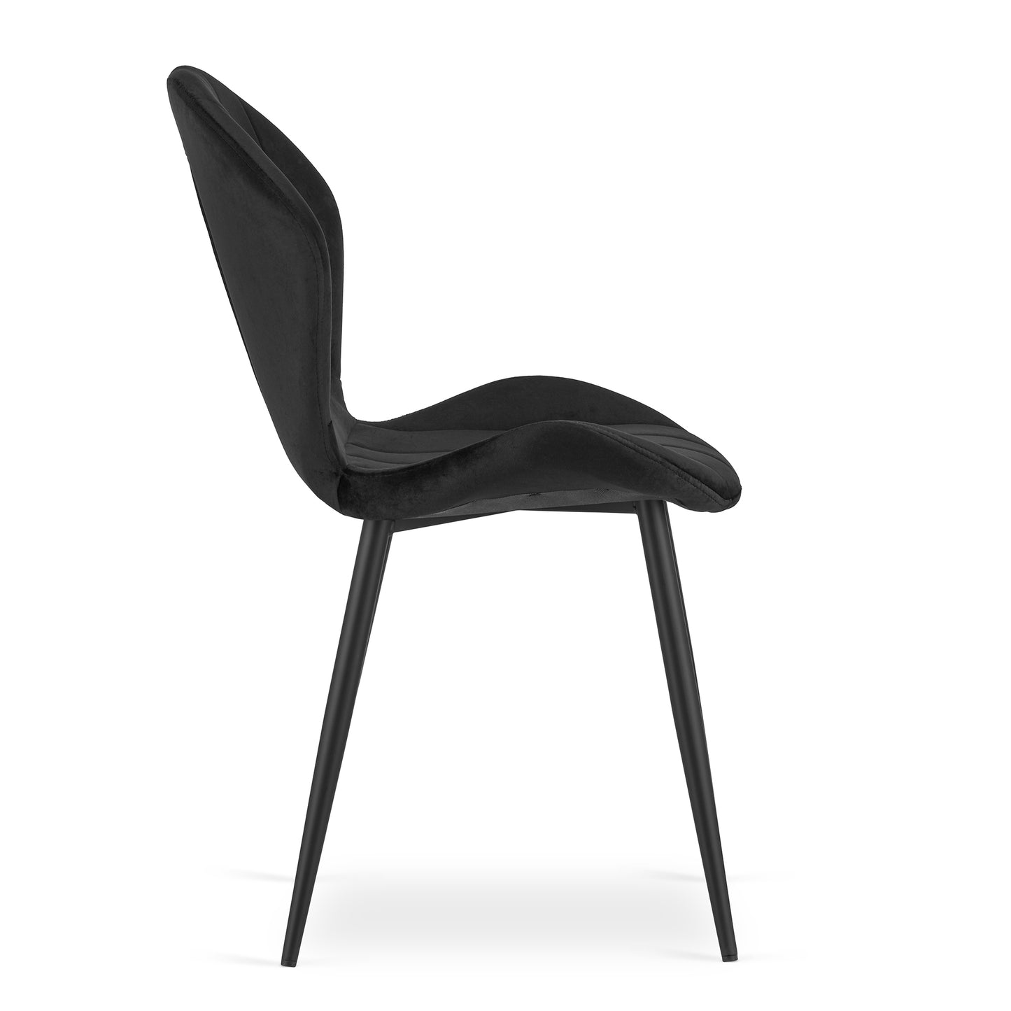 Chaise de salle à manger chaise rembourrée en tissu velours, pieds en métal noir, chaise de bureau, chaise de cuisine, charge d'assise de 120 kg, 62 x 50,5 x 86 cm