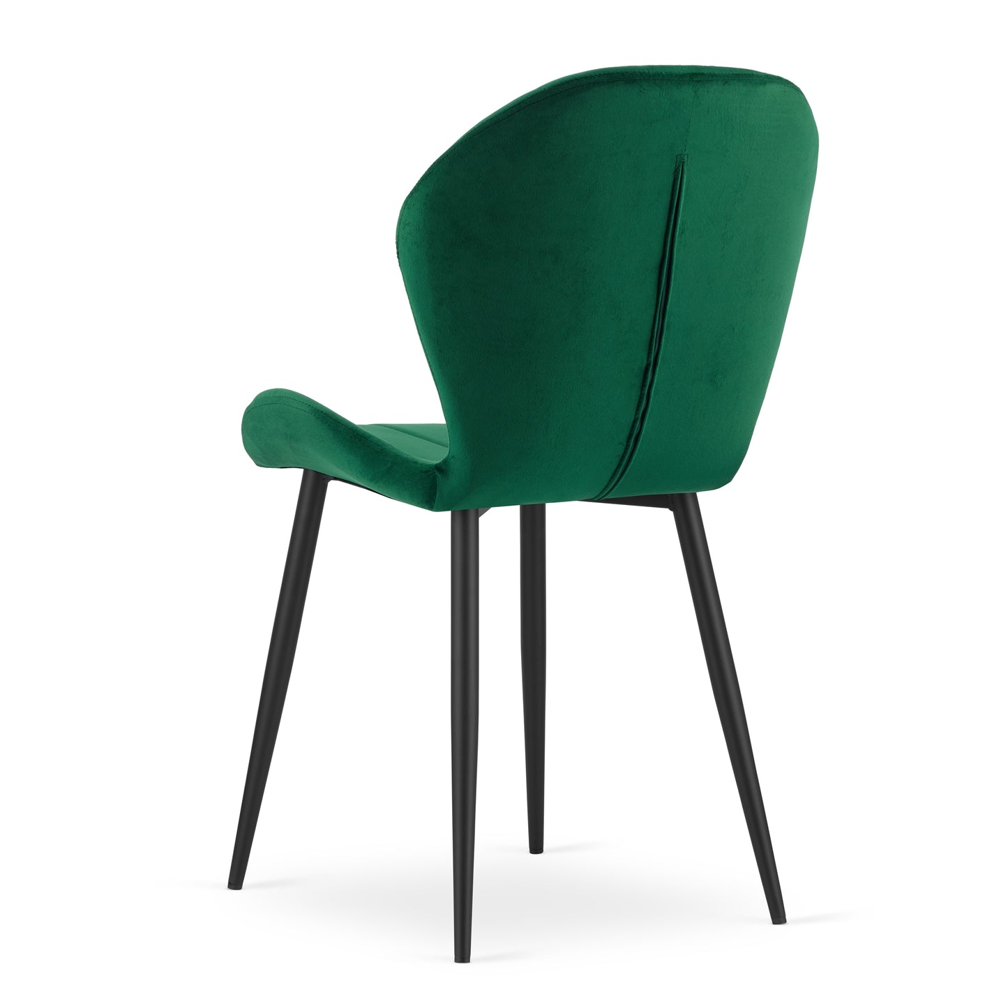 Chaise de salle à manger chaise rembourrée en tissu velours, pieds en métal noir, chaise de bureau, chaise de cuisine, charge d'assise de 120 kg, 62 x 50,5 x 86 cm