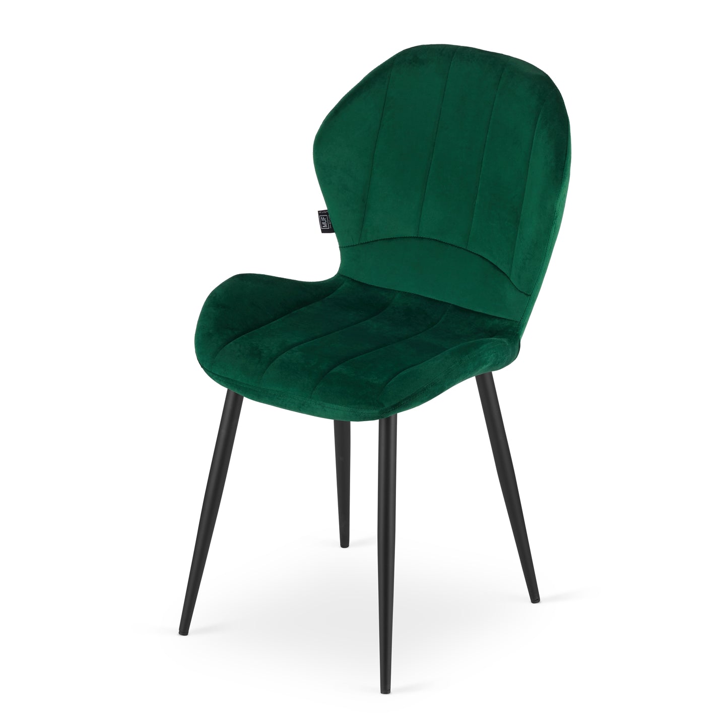 Chaise de salle à manger chaise rembourrée en tissu velours, pieds en métal noir, chaise de bureau, chaise de cuisine, charge d'assise de 120 kg, 62 x 50,5 x 86 cm