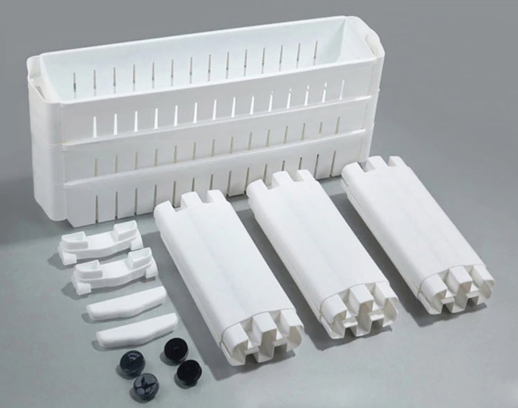 Rollwagen mit 3 Ebenen, Platzsparend, 3-stöckiger Schrank auf Rollen, geräumige Regale im modularen Design, Multifunktional Aufbewahrungswagen, 12,5 x 54 x 72 cm, Schmal, in weiß