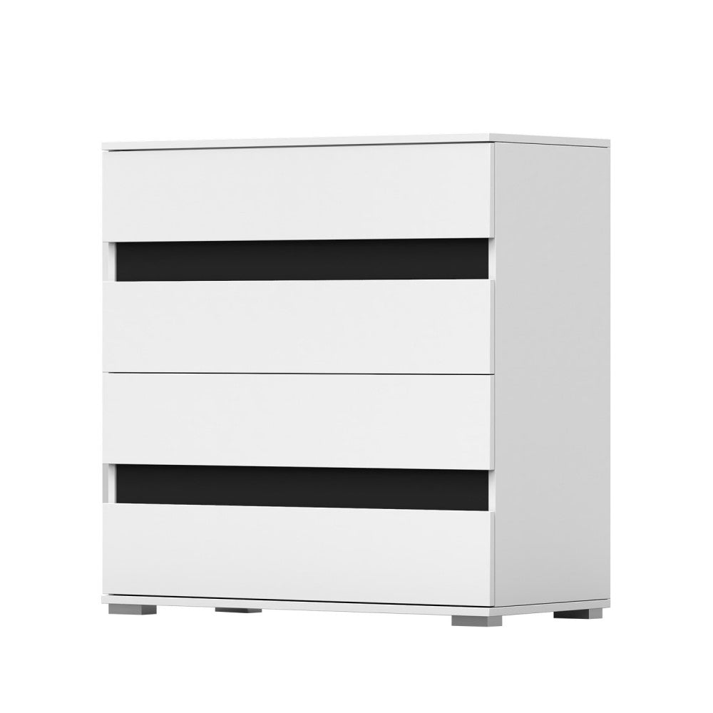 Kommode weiss mit vier Schubladen modern 90 cm hoch 90 cm breit, Wohnz – HomeCollectiveBerlin