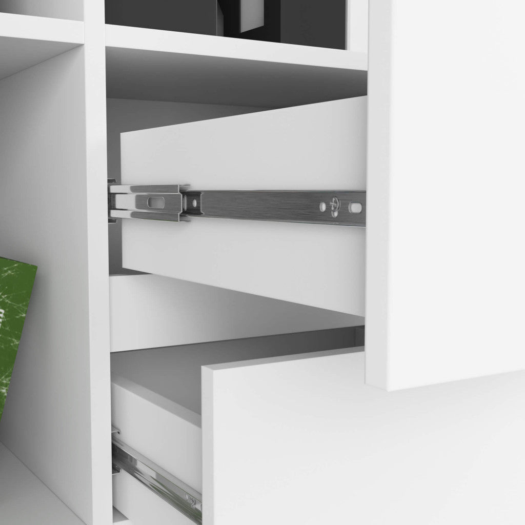 Schrank Büroregal Bücherregal Regal weiß 80cm breit 180cm hoch weiß