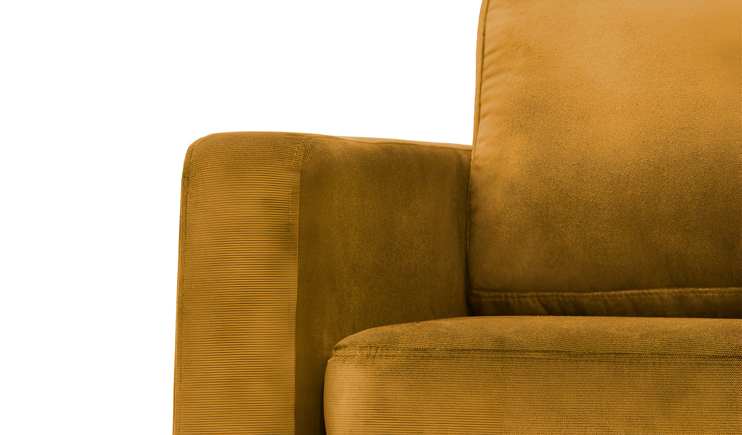 2-Sitzer, 3-Sitzer, Ecksofa Rechts oder Links, Couch, mit schwarzen Metallbeinen und modischem Veloursbezug