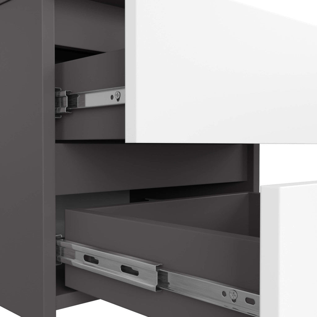 Kommode mit zwei Schubladen 40 cm hoch und 40 cm breit, Wohnzimmer, Schlafzimmer, Flur, Schrank, Sideboard, Highboard, viel Stauraum