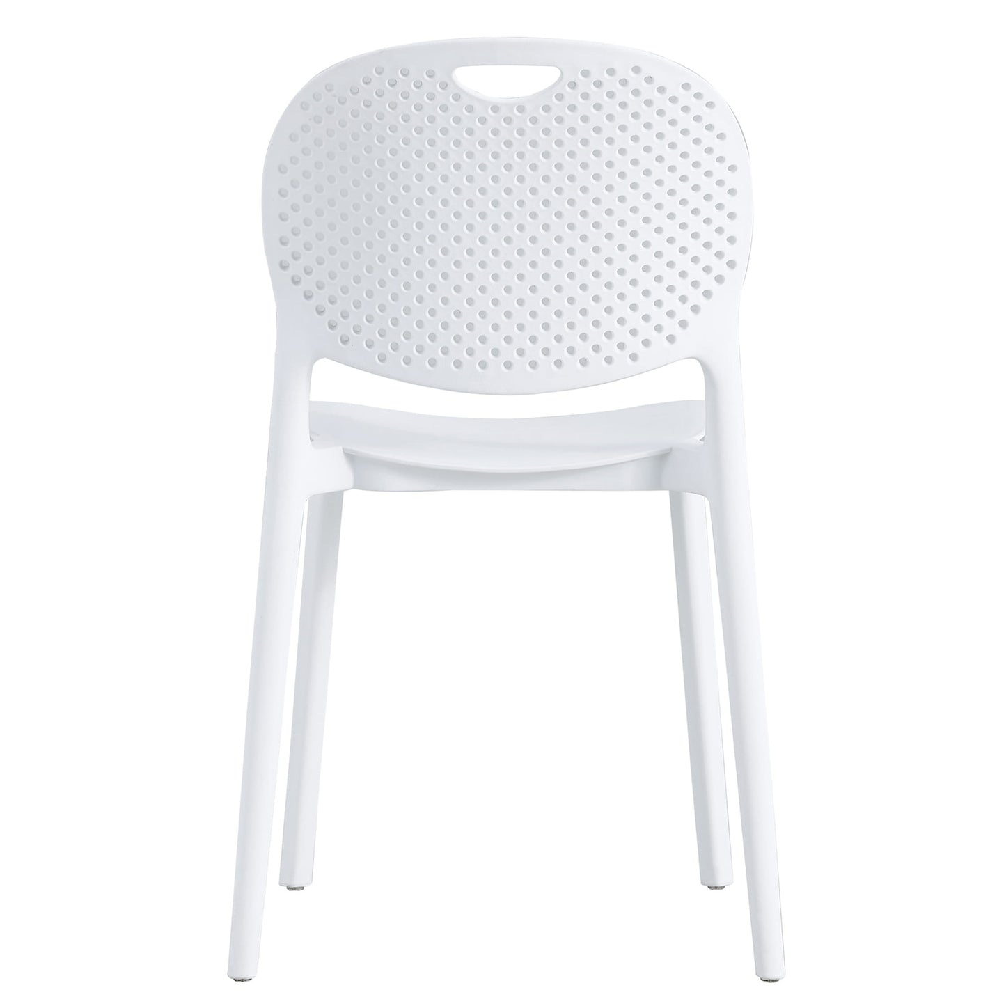 Chaise de salle à manger – Design ergonomique et durable en polypropylène pour salon, bureau, cuisine et salle à manger – 48 cm x 55,5 cm x 79,5 cm, blanche