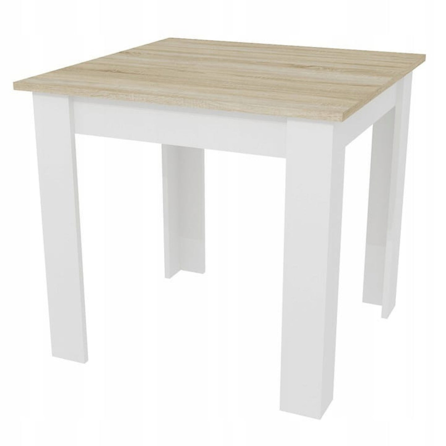 Ensemble de salle à manger avec table à manger et 4 chaises, table carrée 80x80 & 120x80 cm et 4 chaises ergonomiques, idéal pour salon, cuisine et salle à manger Design moderne