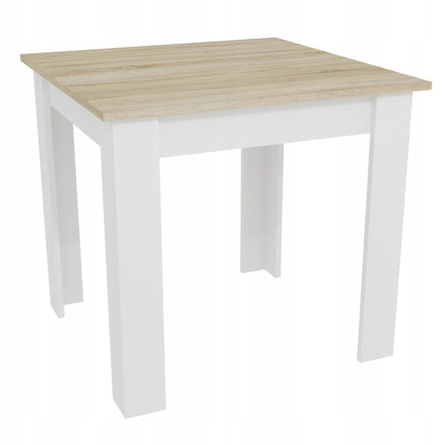 Ensemble de salle à manger avec table à manger et 4 chaises, table carrée 80x80 & 120x80 cm et 4 chaises ergonomiques, idéal pour salon, cuisine et salle à manger Design moderne