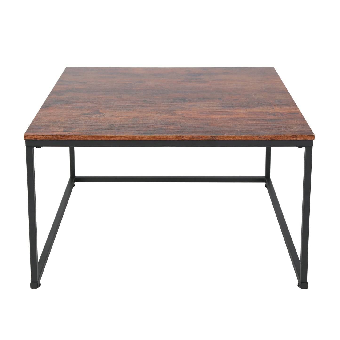 Couchtisch Groß 2er Set aus Holz, Wohnzimmertisch Modern, Beistelltisch Set 2 in 1 mit Metallgestell für Wohnzimmer Büro Beistelltisch Loft Design TWIN, kratzfeste Oberfläche