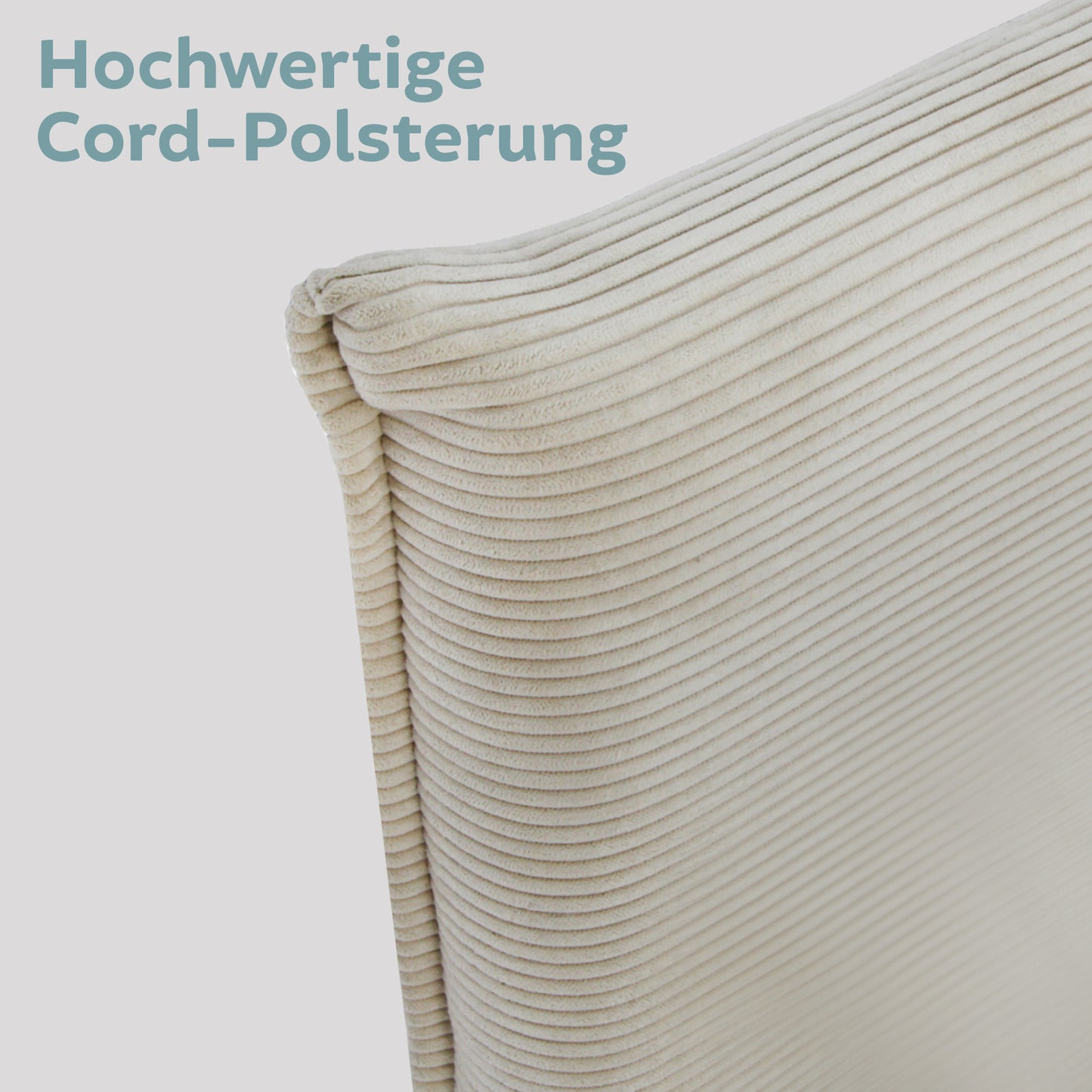 Bett 140x200 cm, Polsterbett mit Lattenrost, Bettgestell 140x200 & 160x200 cm, Doppelbett mit weichem Cord & Samt bezug und gepolstertem Kopfteil, robustes Gestell, hoher Liegekomfort