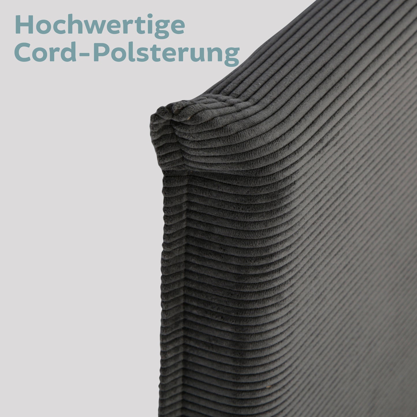 Bett 140x200 cm, Polsterbett mit Lattenrost, Bettgestell 140x200 & 160x200 cm, Doppelbett mit weichem Cord & Samt bezug und gepolstertem Kopfteil, robustes Gestell, hoher Liegekomfort