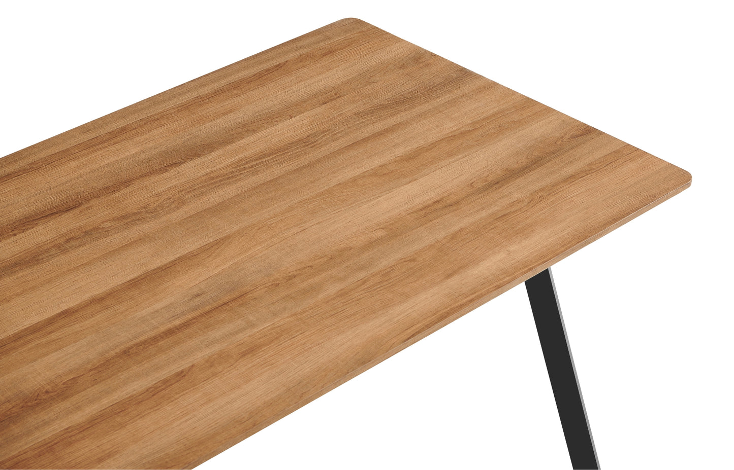 Esstisch Tisch Küchentisch Esszimmertisch | Moderner Esstisch Holz mit schwarzen Metallbeinen & strapazierfähiger Oberfläche, für 4–6 Personen | 140x80x74 cm (LxBxH) | Eiche Dunkel & Eiche Hell
