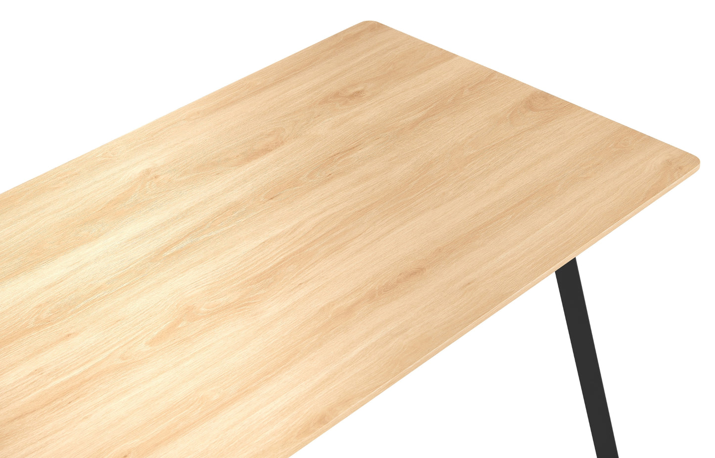 Esstisch Tisch Küchentisch Esszimmertisch | Moderner Esstisch Holz mit schwarzen Metallbeinen & strapazierfähiger Oberfläche, für 4–6 Personen | 140x80x74 cm (LxBxH) | Eiche Dunkel & Eiche Hell