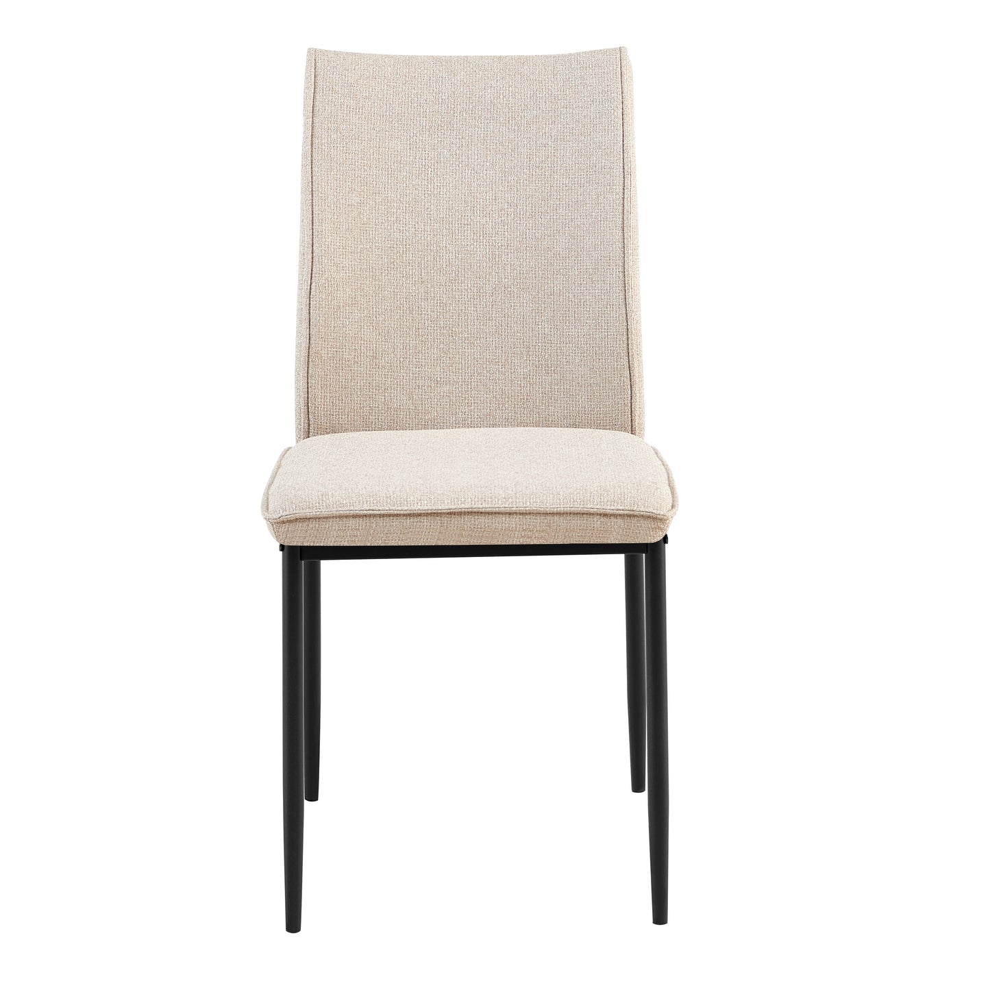 Esszimmerstühle 4er Set Stuhl Küchenstühle Stühle Esszimmer | Gepolstert mit Stoffbezug, schwarzes Metallgestell, modernes Design | 62 x 43 x 85 cm (LxBxH), Sitzhöhe 48 cm