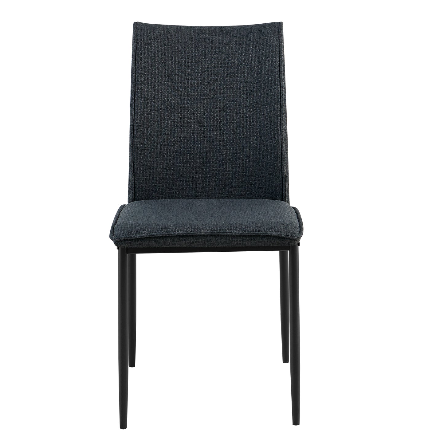 Esszimmerstühle 4er Set Stuhl Küchenstühle Stühle Esszimmer | Gepolstert mit Stoffbezug, schwarzes Metallgestell, modernes Design | 62 x 43 x 85 cm (LxBxH), Sitzhöhe 48 cm