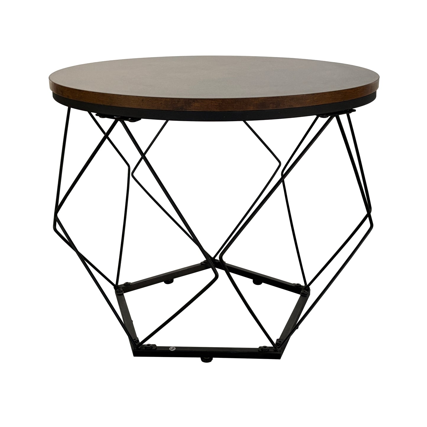 Couchtisch, Wohnzimmertisch, Tisch | 2er Set mit Metallgestell und runder Platte | Beistelltisch modern | 50x44 & 40x37 cm (BxH)