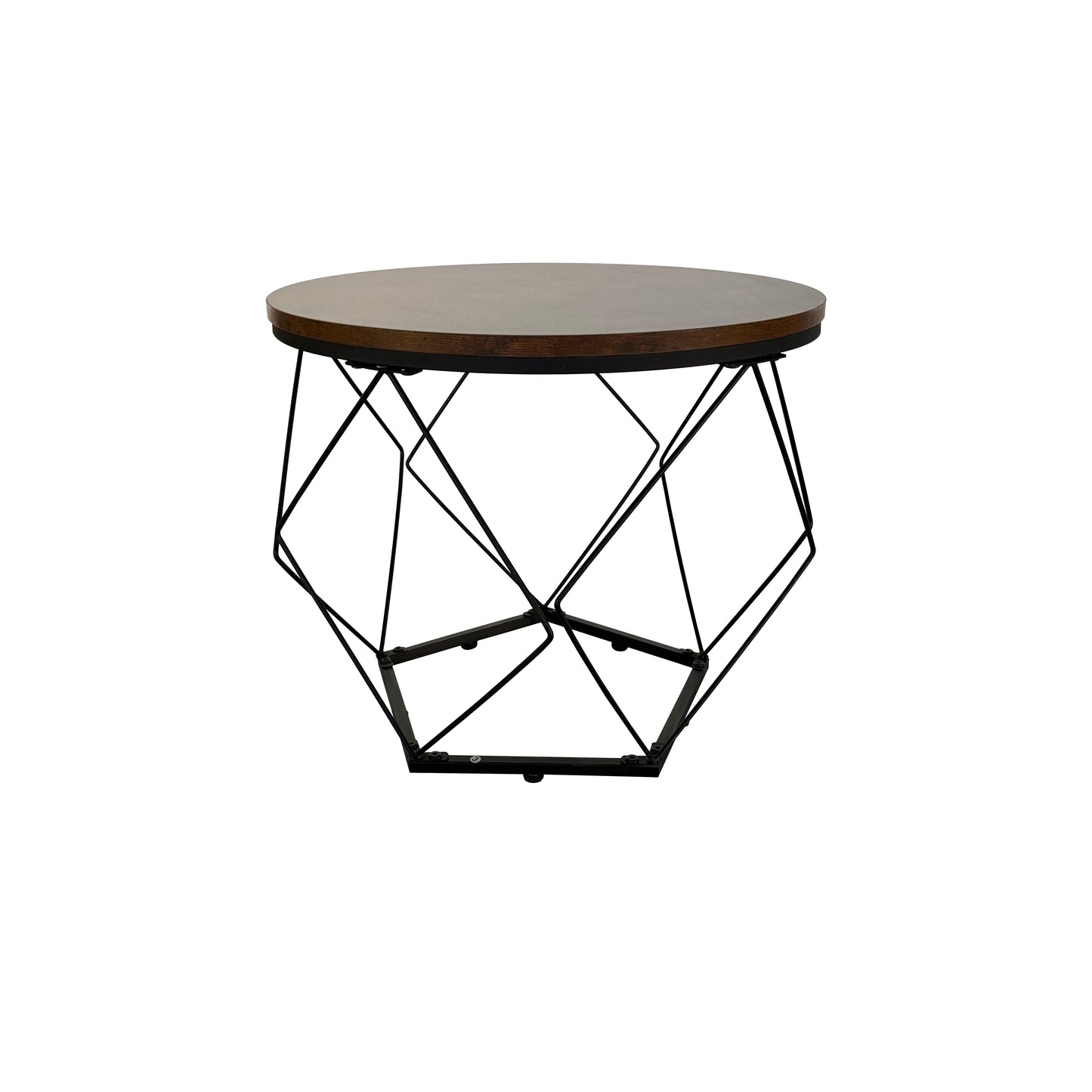 Couchtisch, Wohnzimmertisch, Tisch | 2er Set mit Metallgestell und runder Platte | Beistelltisch modern | 50x44 & 40x37 cm (BxH)