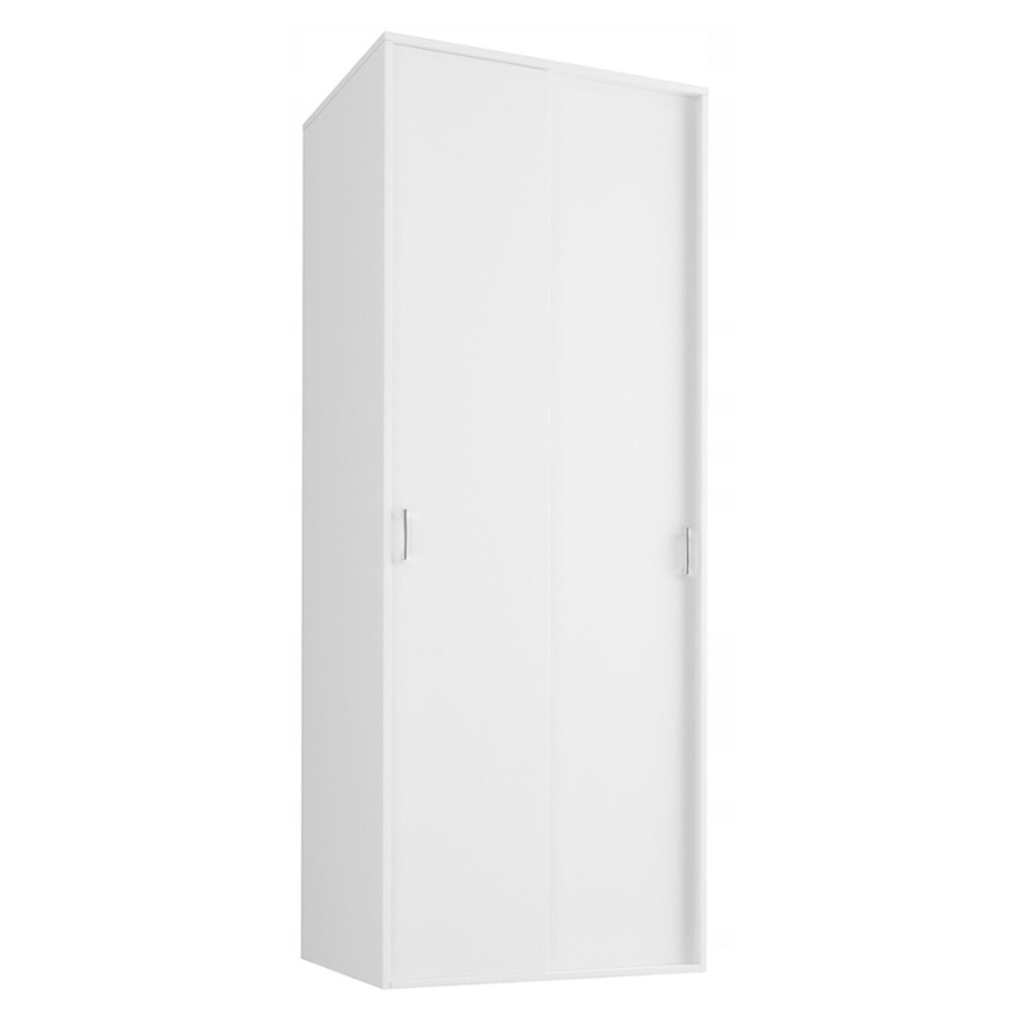 Moderner Kleiderschrank mit Schiebetüren | 2-türiger Schiebetürenschrank mit Kleiderstange | Platzsparender Schrank für Schlafzimmer, Ankleidezimmer, Flur, Kinderzimmer | 70x60x180,5 cm (BxTxH)