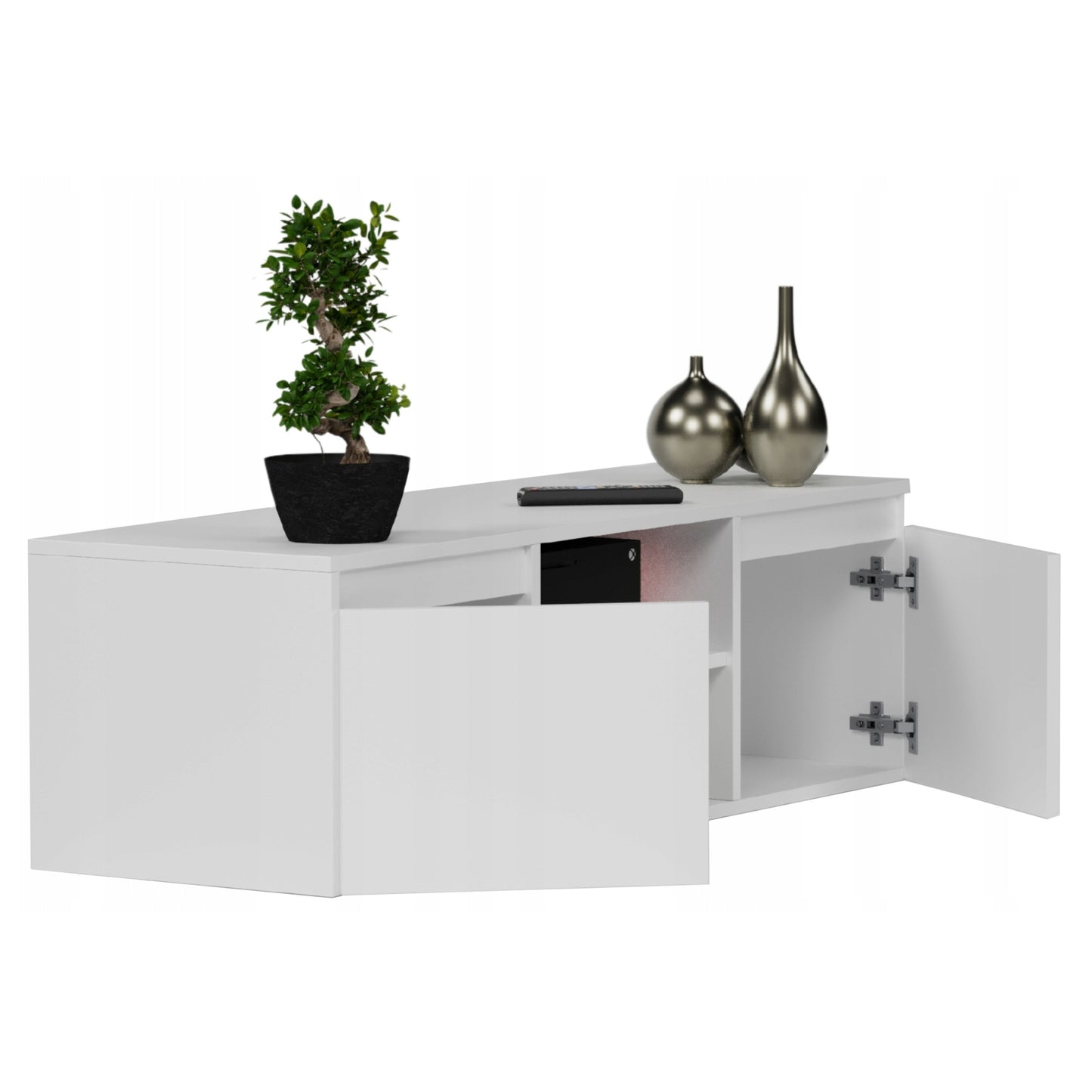 TV-Schrank, Lowboard, Fernsehschrank | Mit 2 Türen und 1 Einlegeboden | Funktional und langlebig | 120x40x36 cm (BxTxH)
