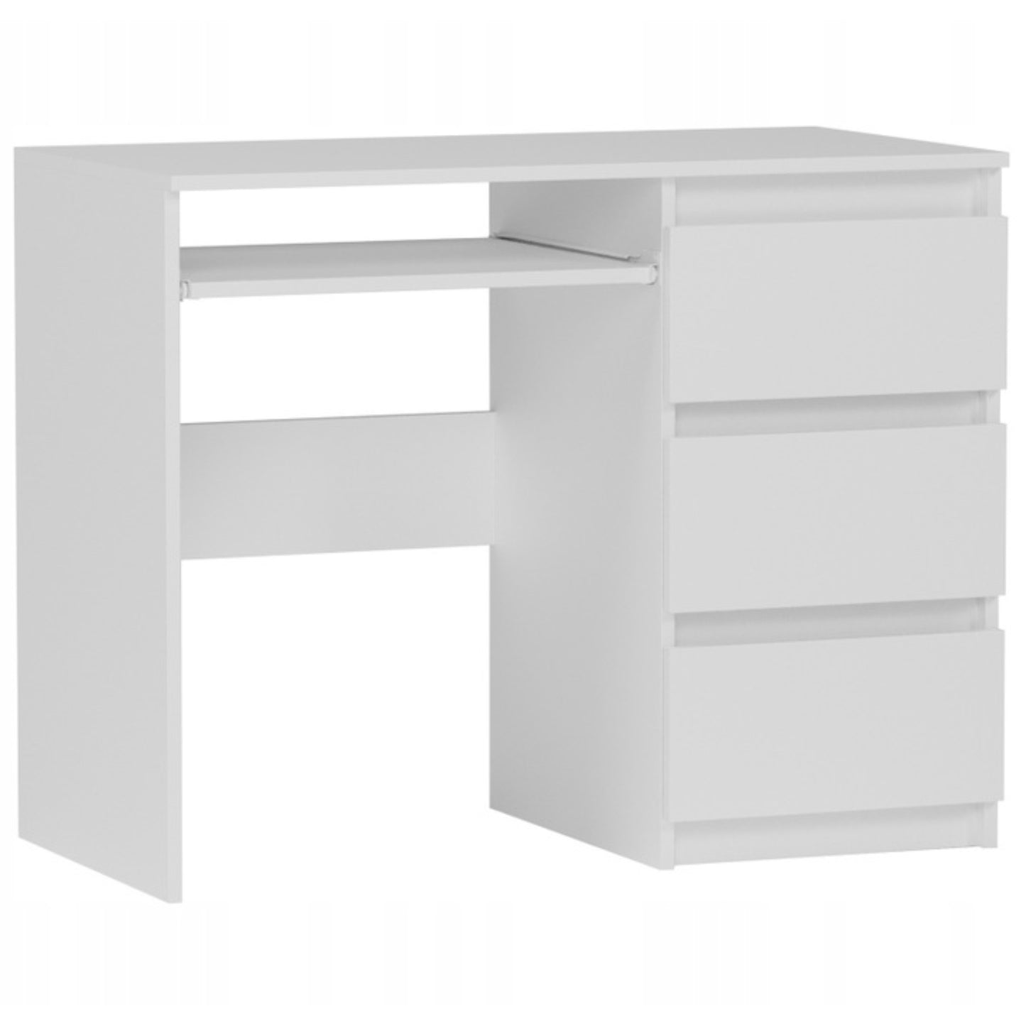 Computertisch, Schreibtisch klein, Schreibtisch mit Schubladen | 96x50x76 cm (BxTxH) | Linken und Rechten Seite Schubladen