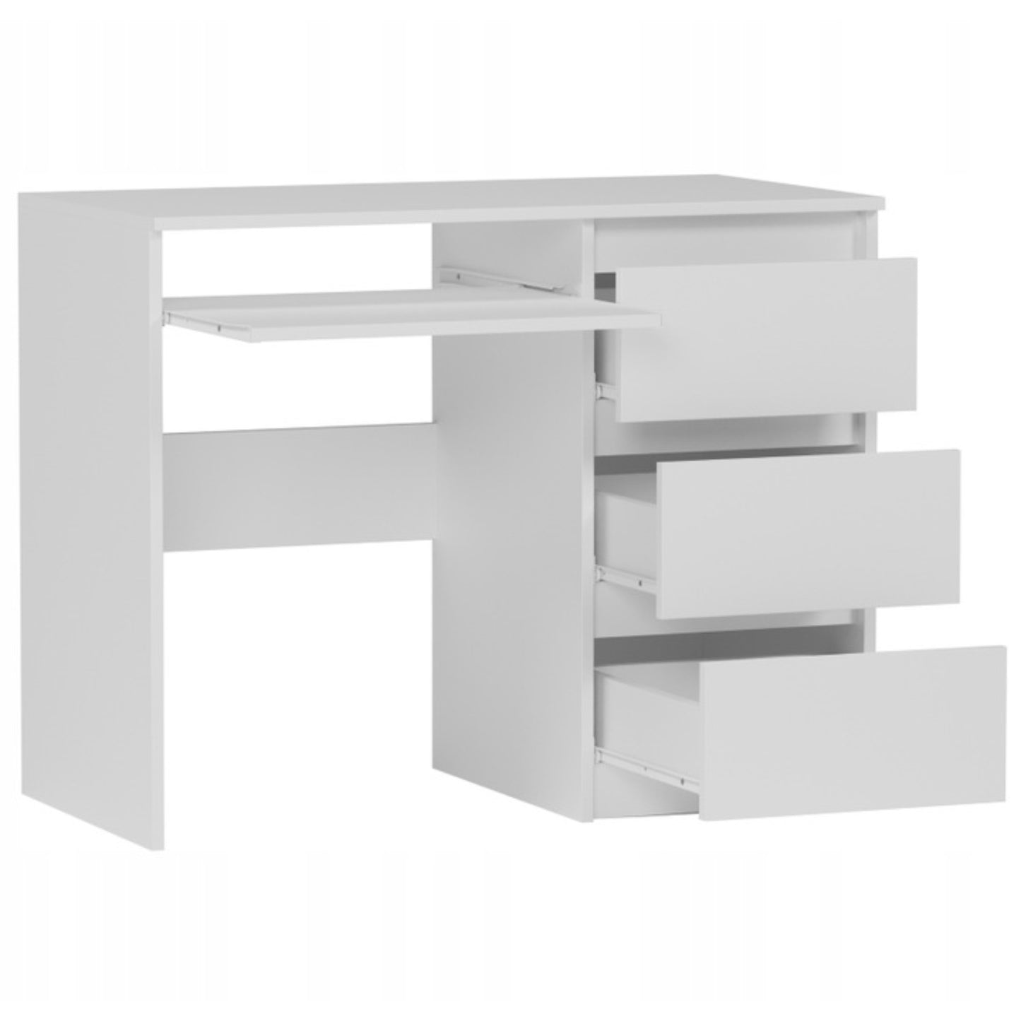 Computertisch, Schreibtisch klein, Schreibtisch mit Schubladen | 96x50x76 cm (BxTxH) | Linken und Rechten Seite Schubladen