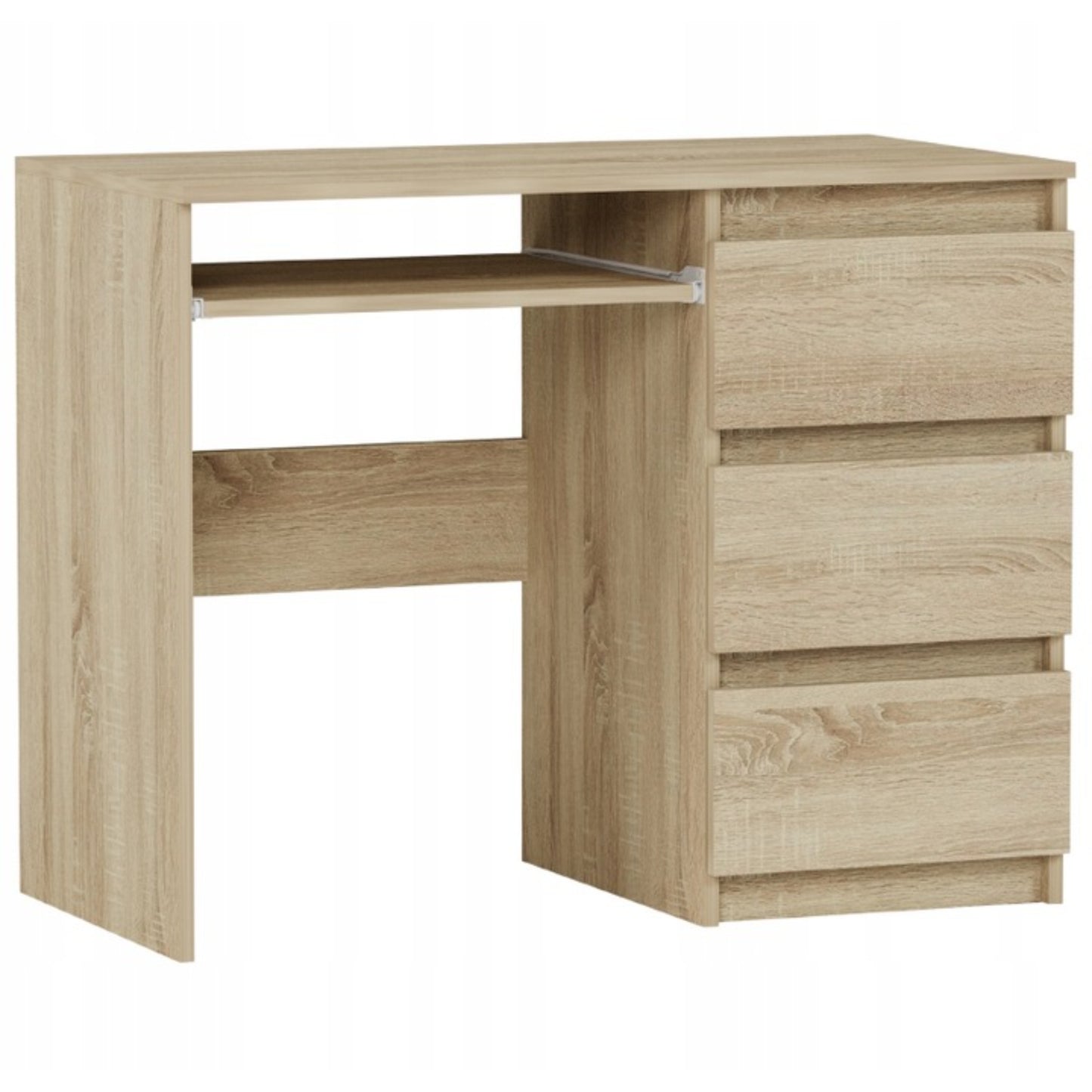 Computertisch, Schreibtisch klein, Schreibtisch mit Schubladen | 96x50x76 cm (BxTxH) | Linken und Rechten Seite Schubladen