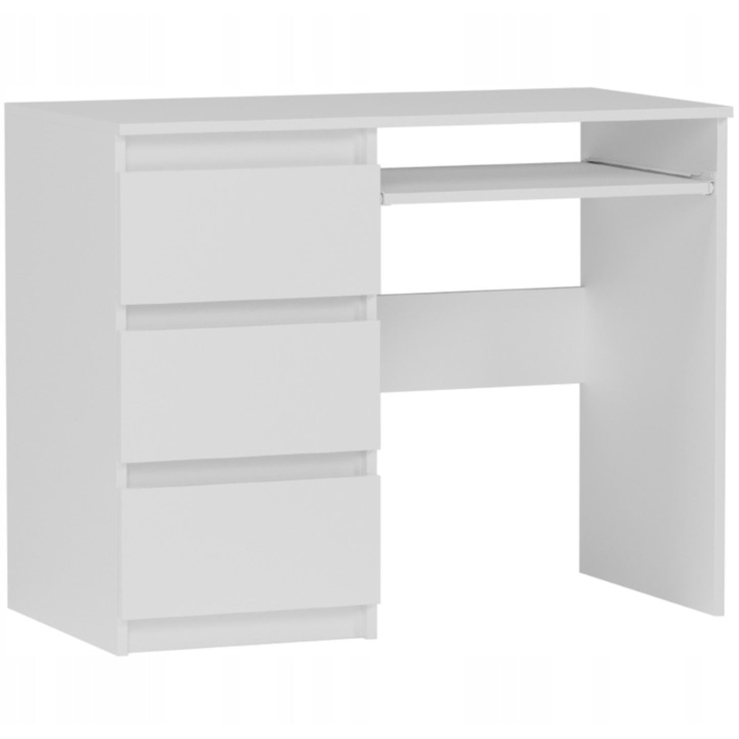 Computertisch, Schreibtisch klein, Schreibtisch mit Schubladen | 96x50x76 cm (BxTxH) | Linken und Rechten Seite Schubladen