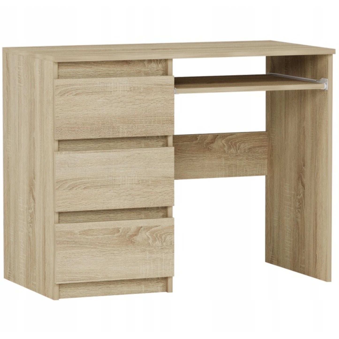 Computertisch, Schreibtisch klein, Schreibtisch mit Schubladen | 96x50x76 cm (BxTxH) | Linken und Rechten Seite Schubladen