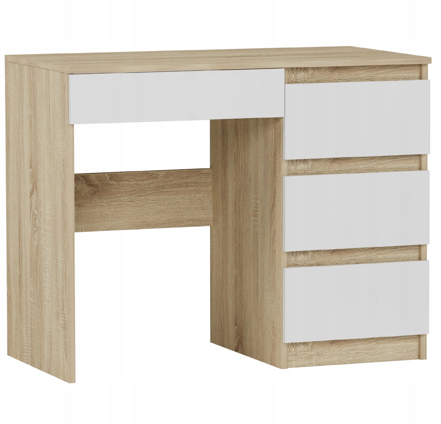 Kleiner Schreibtisch, Computertisch, Schreibtisch mit Schubladen | 4 Schubladen | 96x50x76 cm (BxTxH)