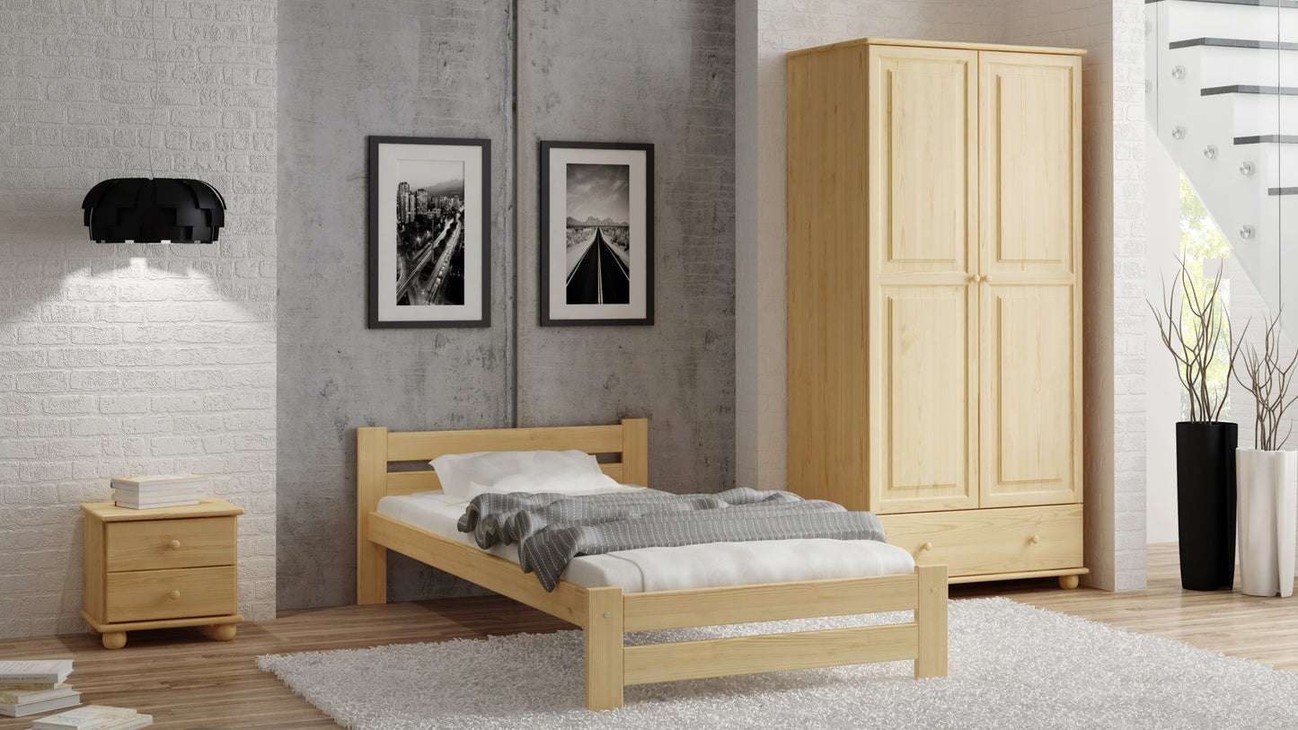 Hochwertiges Holzbettgestell | Mit verstärktem Mittelteil | Robustes & Stilvolles Design | In verschiedenen Farben erhältlich