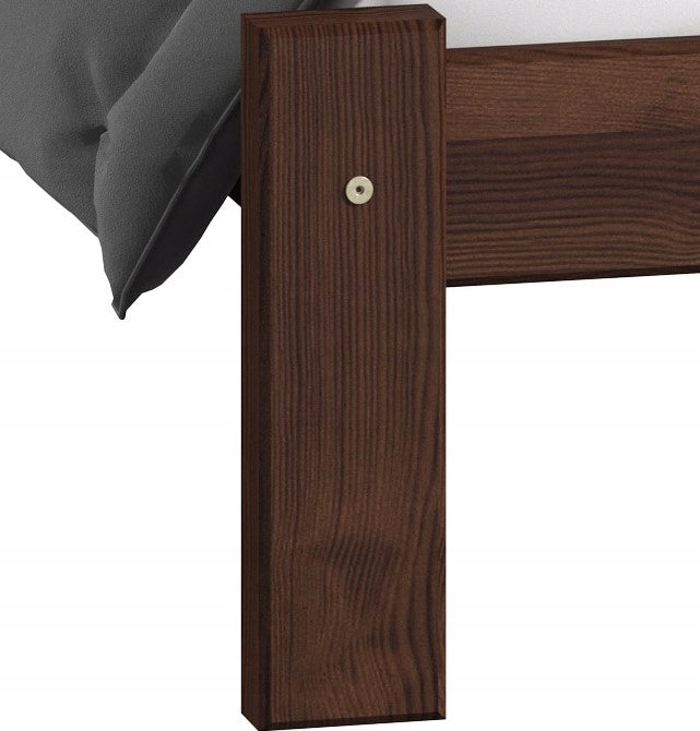 Holzbett, Bettrahmen, Einzelbett Einzelbett aus Massivholz Kiefer, mit stabiler Konstruktion und dicken Beinen| Stabil & Langlebig