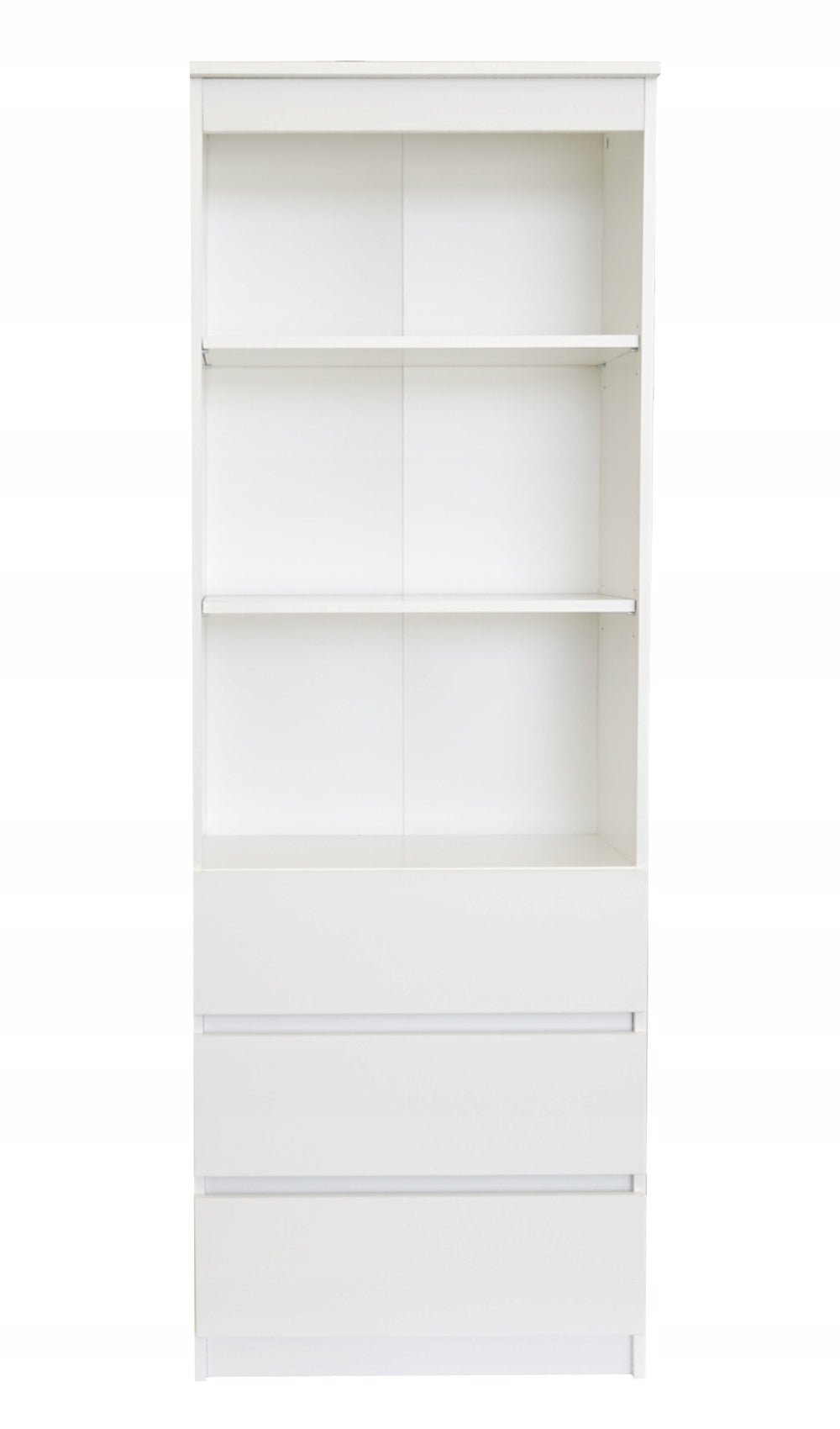 Aktenregal Standregal mit 3 Schubladen und 3 offenen Fächern 60 cm, hoher Schubladenschrank aus MDF Holz | 60x35x180 cm (BxTxH)