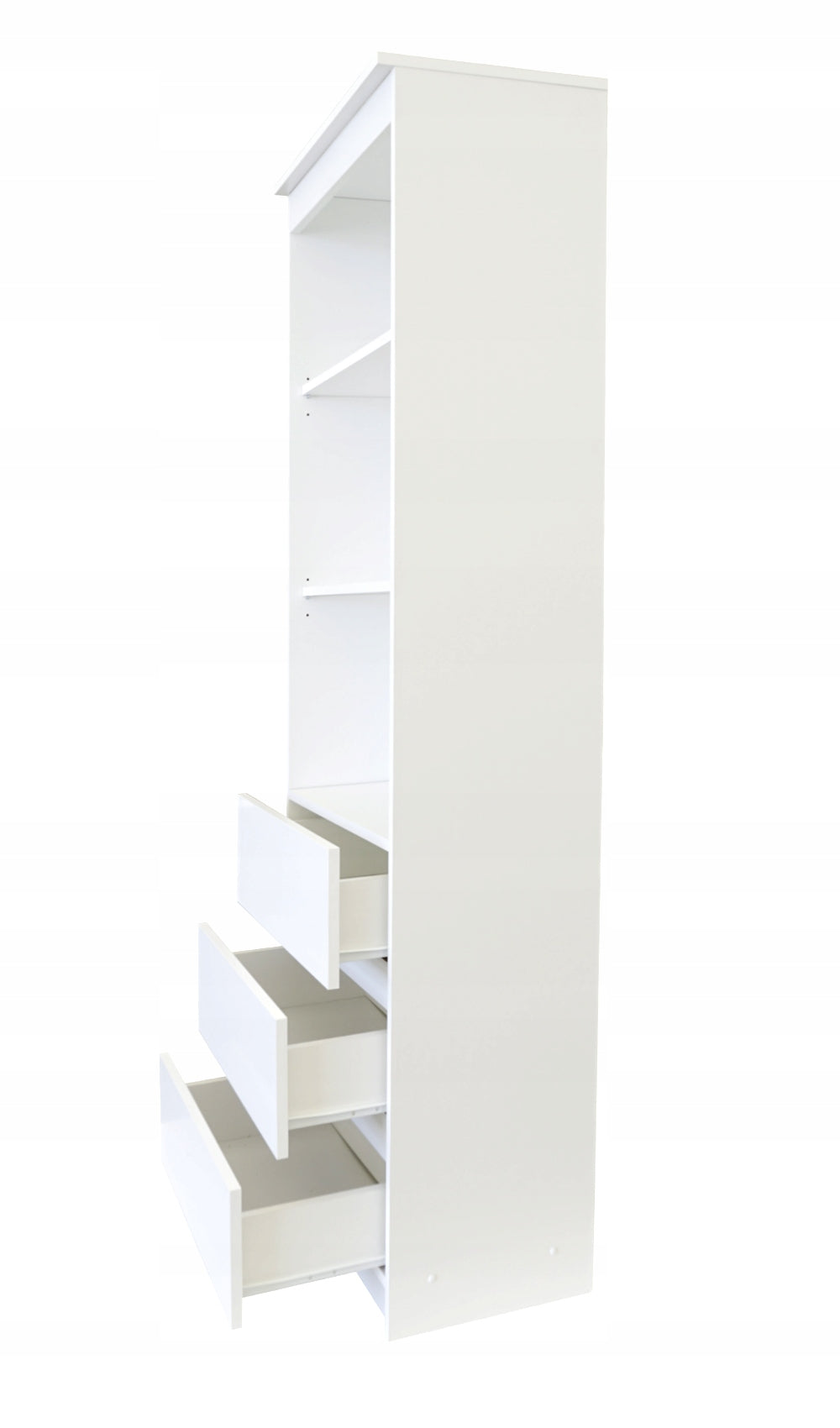 Aktenregal Standregal mit 3 Schubladen und 3 offenen Fächern 60 cm, hoher Schubladenschrank aus MDF Holz | 60x35x180 cm (BxTxH)