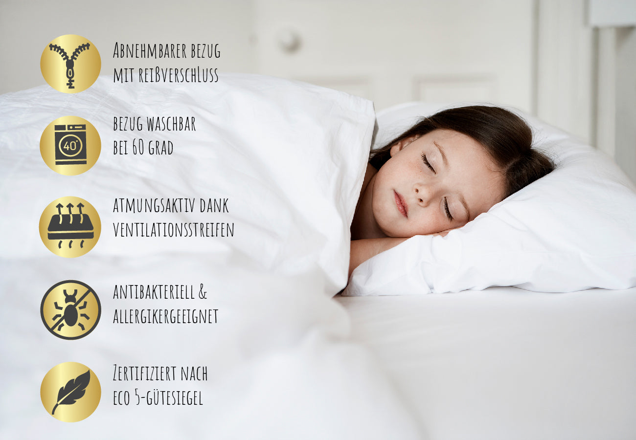 Kinderbett mit Rausfallschutz, Lattenrost und optionaler Matratze, Kinder Bett | sicher & stabil | weitere Größen: 80x160, 80x180, 90x190, 90x200 cm | erhältlich in weiß und natur | mit optionalem Ausziehbett und optionalem zwei Schubladen