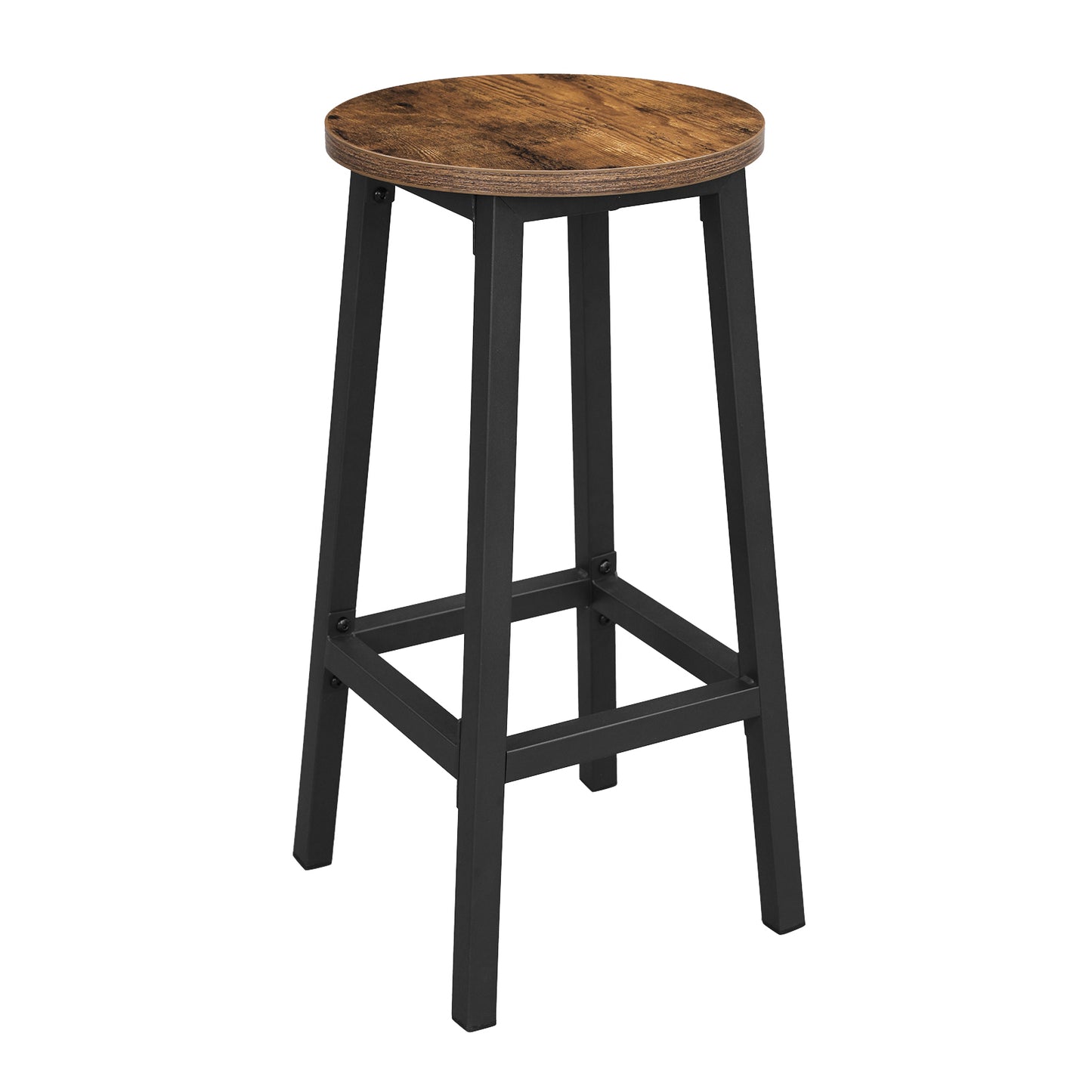 Barhocker Küchenhocker Küchenstuhl Thekenstuhl Tresenhocker Barstuhl | Stabil + platzsparend mit Fußstütze | Spanplatte & Stahl bis 100 kg Belastbarkeit | Ø 32×H 65 cm