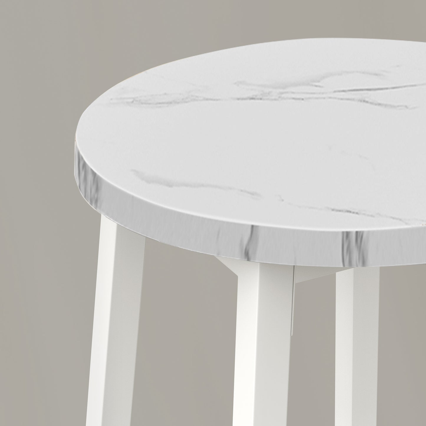Barhocker Küchenhocker Küchenstuhl Thekenstuhl Tresenhocker Barstuhl | Stabil + platzsparend mit Fußstütze | Spanplatte & Stahl bis 100 kg Belastbarkeit | Ø 32×H 65 cm