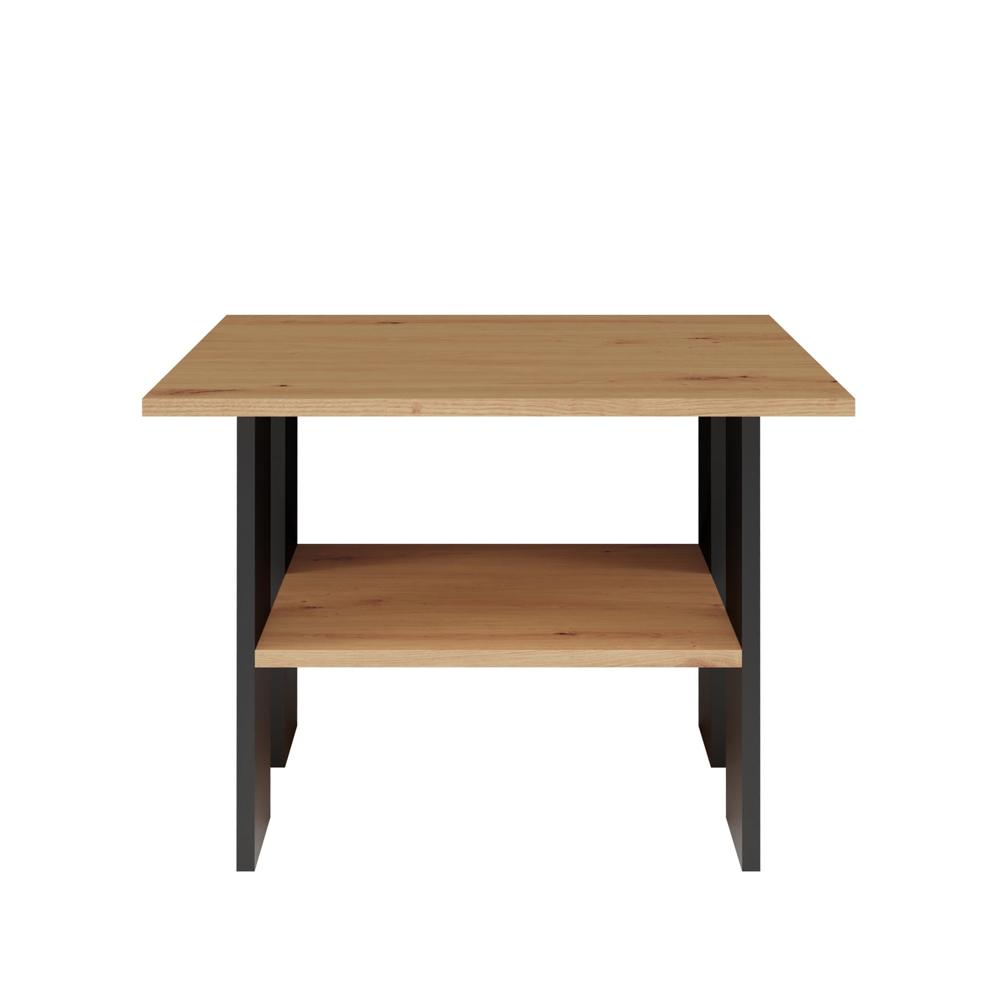 Couchtisch Anthrazit-Sonoma braun, Beistelltisch Loft Design, kratzfeste Oberfläche, Wohnzimmer Couch Tisch Beistell 60x60x45 cm (LxBxH)