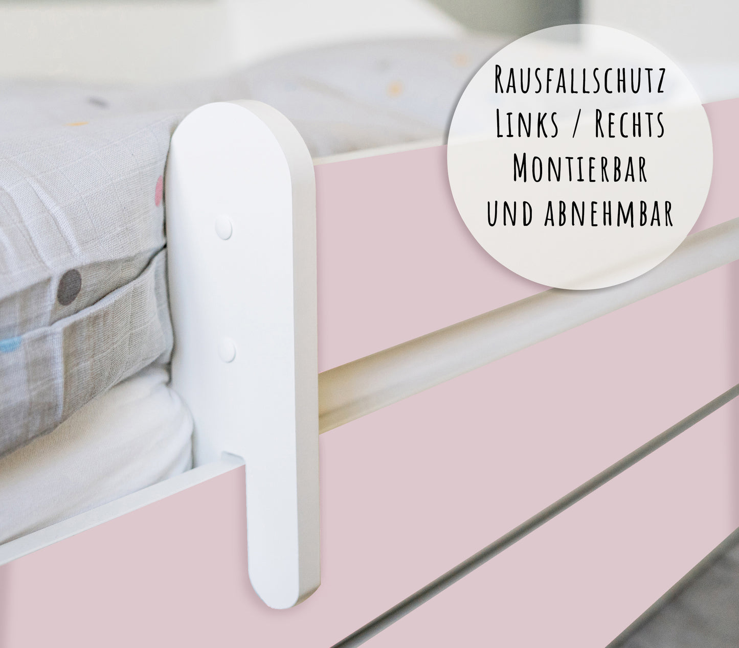 Kids Collective Kinderbett 70x140 / 80x160 Komplett Set inkl. Matratze, Lattenrost, Schublade & Rausfallschutz | Einzelbett für Kinder von 2 – 10 Jahren | weiß mit wählbarem Motiv
