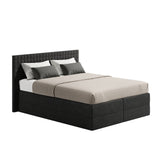 Home Collective Boxspringbett 160x200 180x200 200x200 Bett Doppelbett Polsterbett Bonnell H2 & Kaltschaum H3 Matratze, gepolstertes Kopfteil | VARDO-Stoff